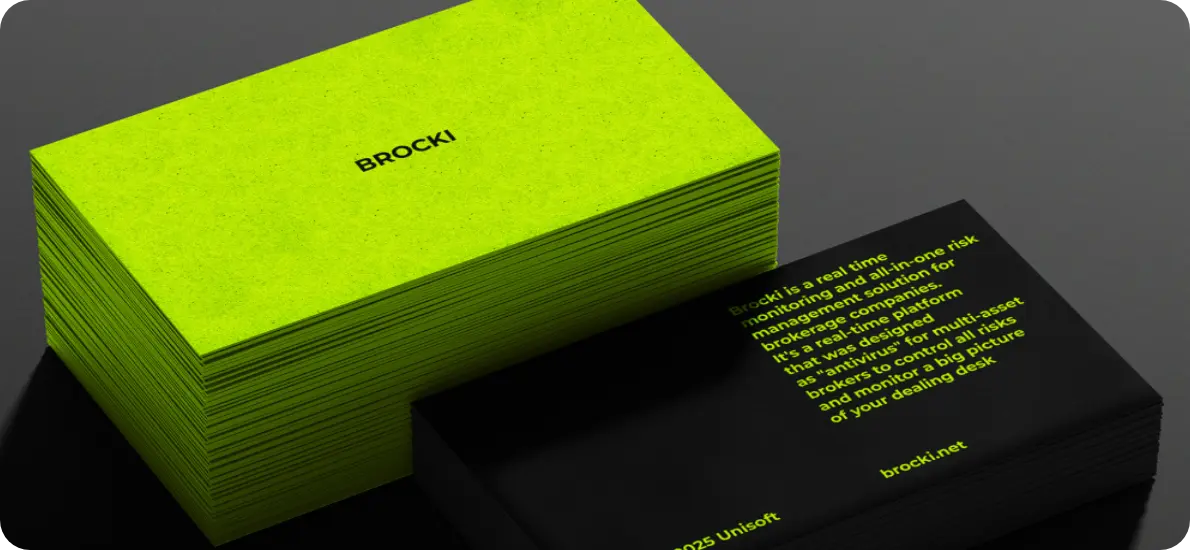 Brocki business card design